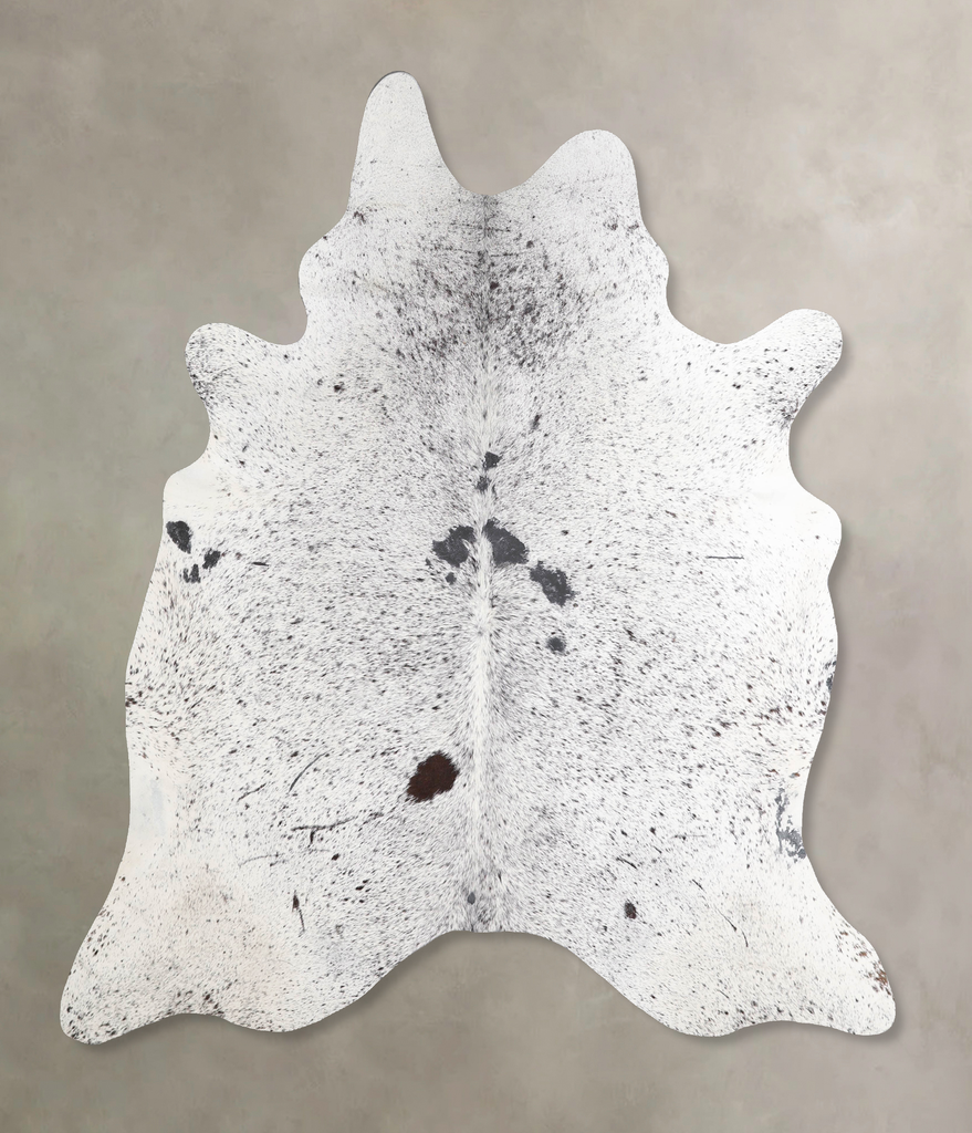 Salt and Pepper Black X-Large Brazilian Cowhide Rug 6'10"H x 5'11"W #A46523 by Hudson Hides