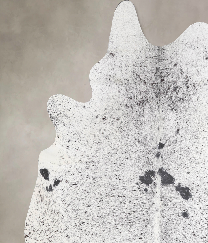 Salt and Pepper Black X-Large Brazilian Cowhide Rug 6'10"H x 5'11"W #A46523 by Hudson Hides
