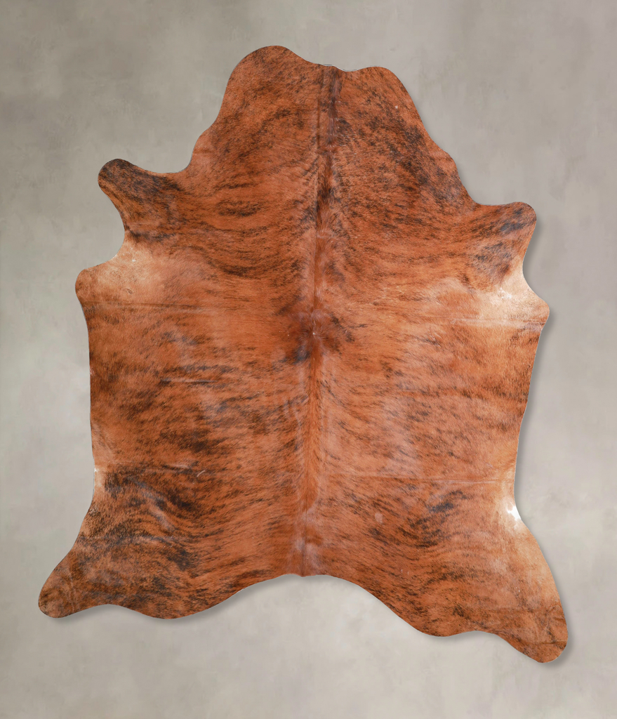 Medium Brindle X-Large Brazilian Cowhide Rug 6'9"H x 6'0"W #A46529 by Hudson Hides