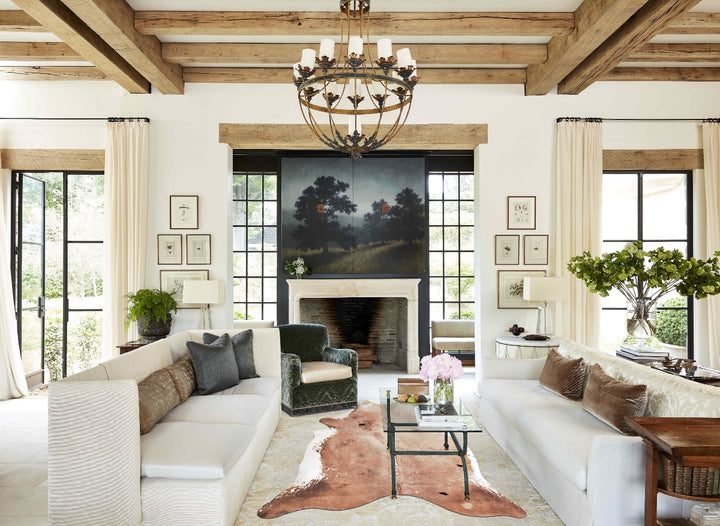 Taupe Large Brazilian Cowhide Rug 6'1"H x 5'6"W #A46537 by Hudson Hides