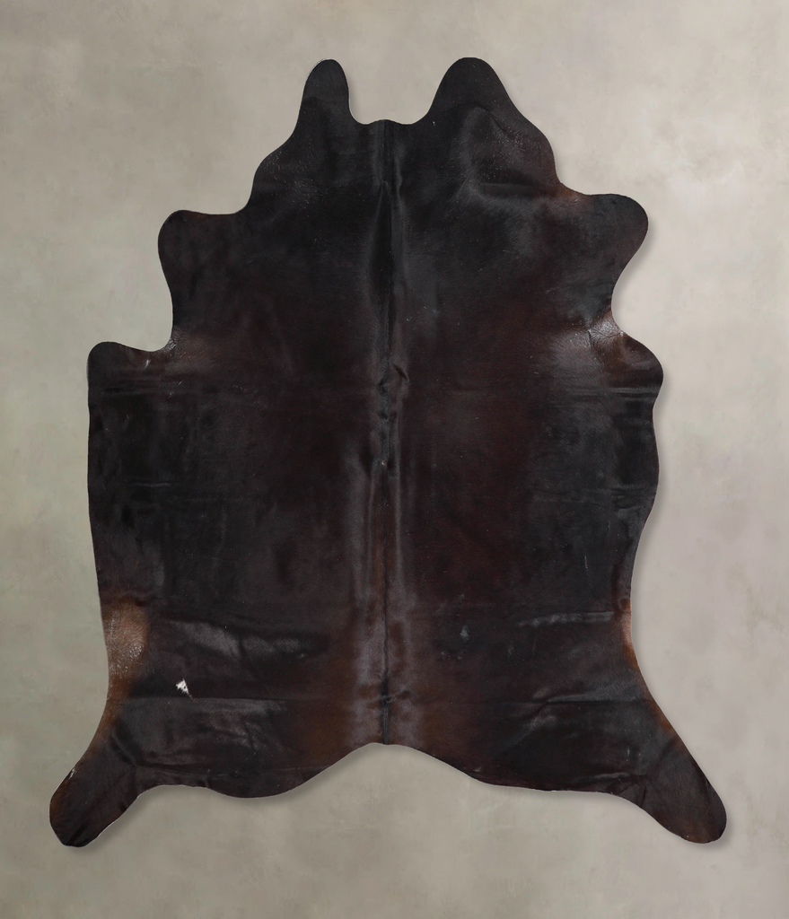 Solid Black X-Large Brazilian Cowhide Rug 6'9"H x 6'4"W #A46544 by Hudson Hides