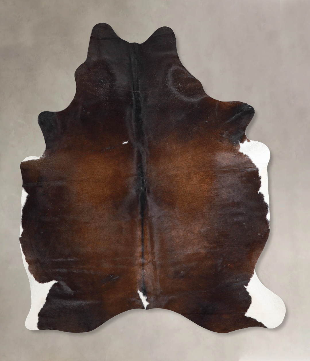 Chocolate and White Large Brazilian Cowhide Rug 6'8"H x 5'1"W #A46551 