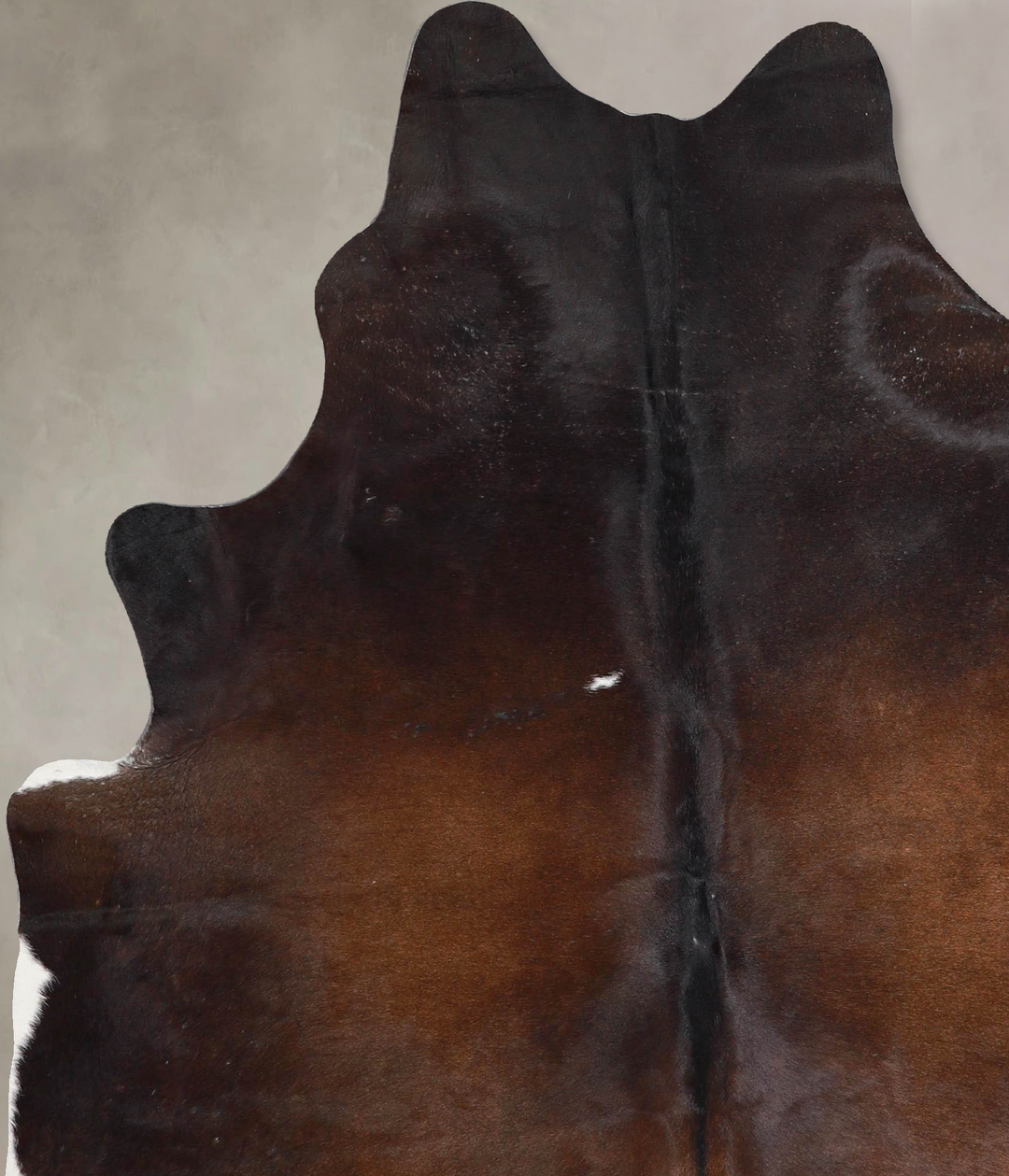 Chocolate and White Large Brazilian Cowhide Rug 6'8"H x 5'1"W #A46551 