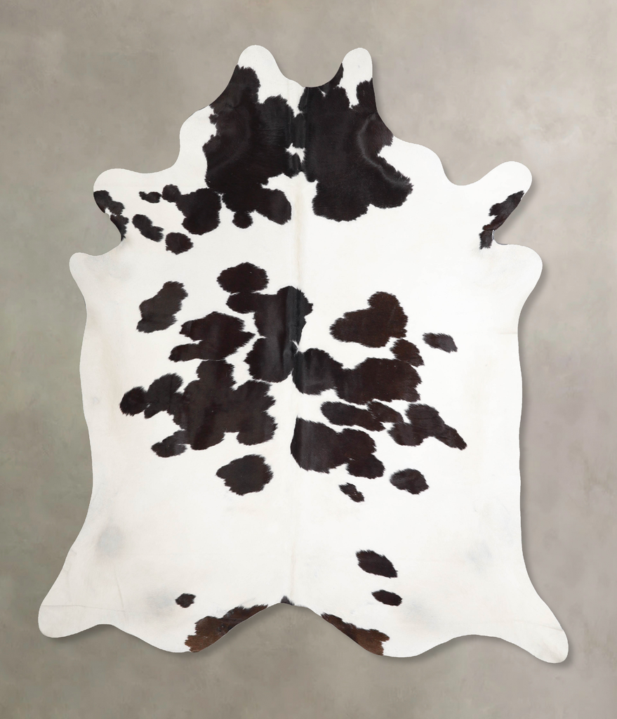 Black and White XX-Large Brazilian Cowhide Rug 7'6"H x 6'10"W #A46555 by Hudson Hides