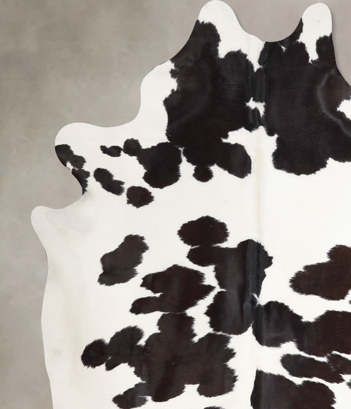 Black and White XX-Large Brazilian Cowhide Rug 7'6"H x 6'10"W #A46555 by Hudson Hides