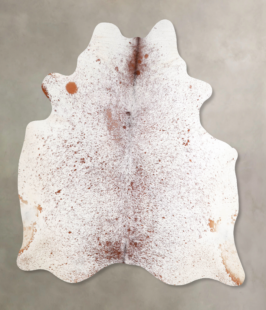 Salt and Pepper Brown Large Brazilian Cowhide Rug 6'8"H x 5'8"W #A46558 by Hudson Hides