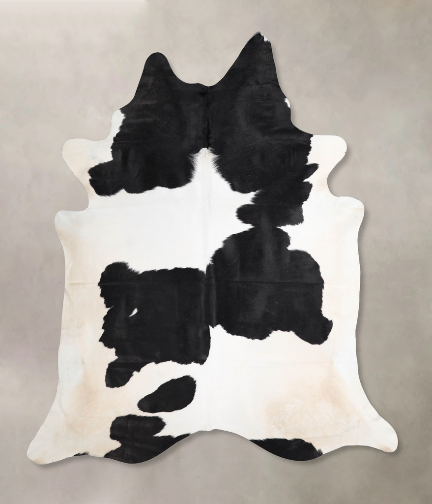 Black and White XX-Large Brazilian Cowhide Rug 7'8"H x 6'10"W #A46563 by Hudson Hides