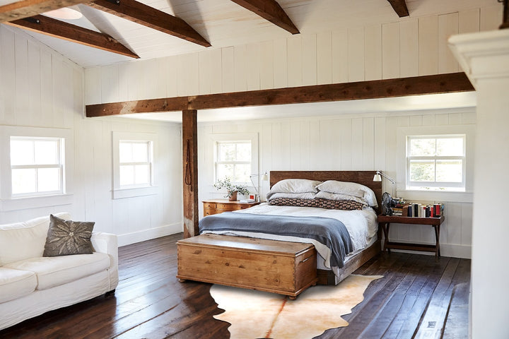 Light Caramel X-Large Brazilian Cowhide Rug 7'6"H x 6'4"W #A46567 by Hudson Hides