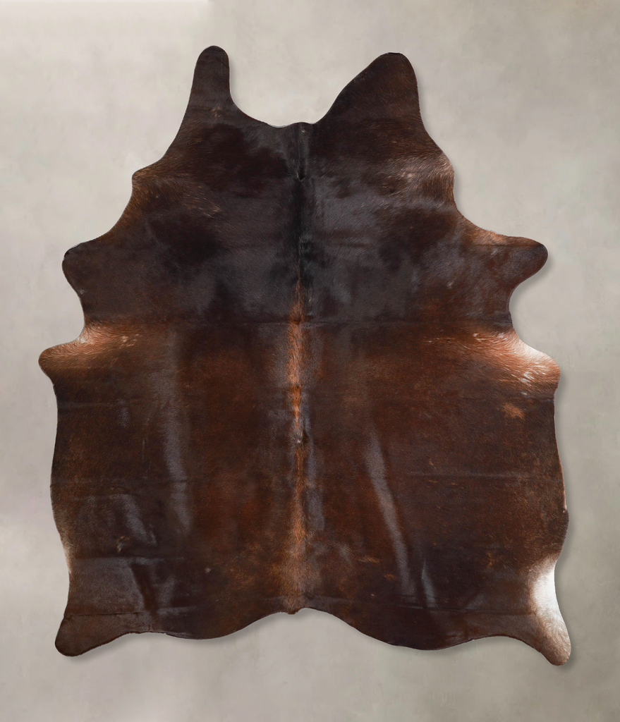Chocolate Large Brazilian Cowhide Rug 6'10"H x 5'7"W #A46575 by Hudson Hides