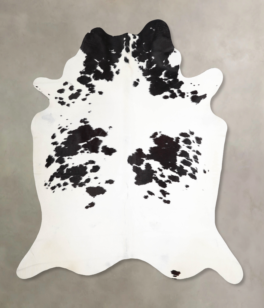 Black and White XX-Large Brazilian Cowhide Rug 7'6"H x 7'3"W #A46579 by Hudson Hides