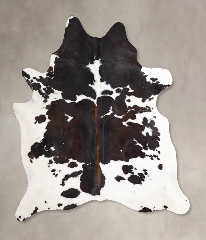 Chocolate and White X-Large Brazilian Cowhide Rug 7'4"H x 6'0"W #A46584 by Hudson Hides