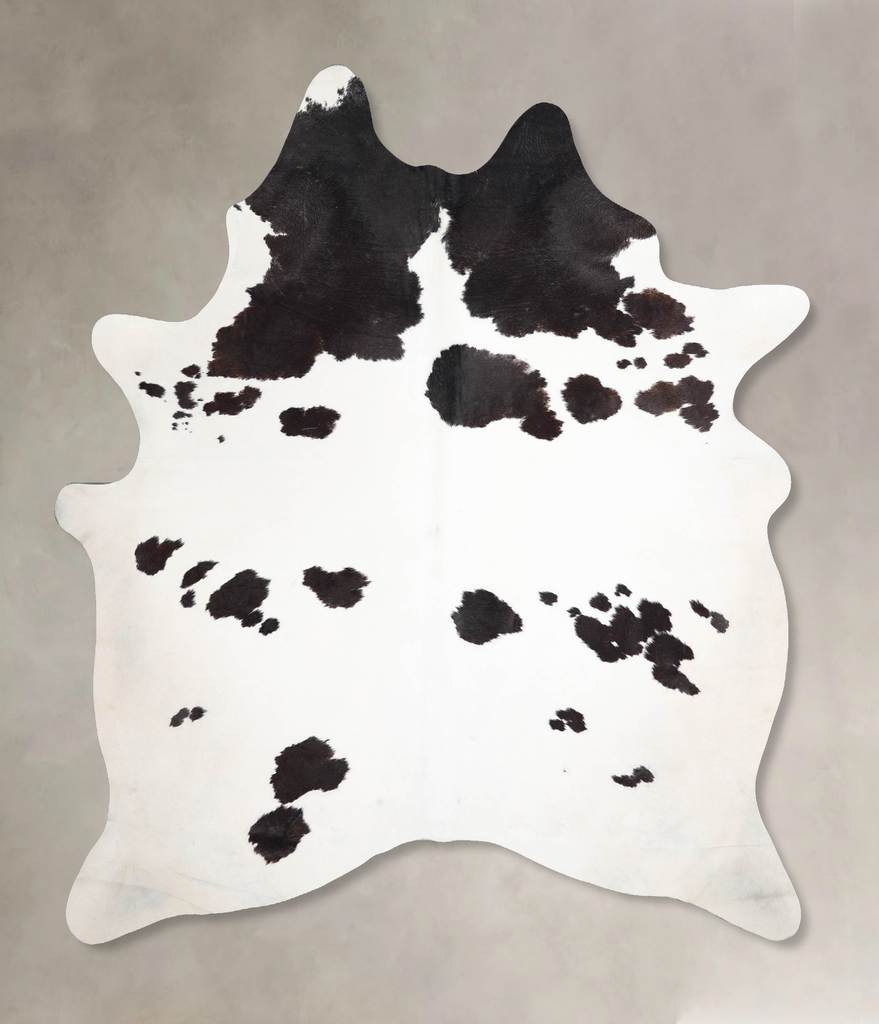 Black and White X-Large Brazilian Cowhide Rug 7'8"H x 6'6"W #A46605 by Hudson Hides
