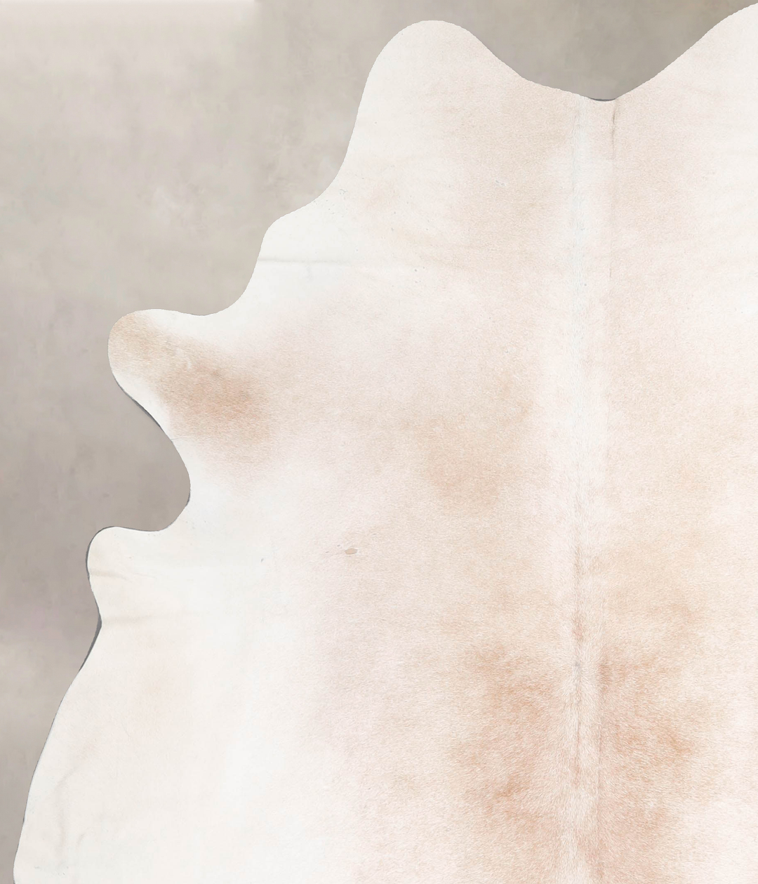 Ivory with Beige Large Brazilian Cowhide Rug 6'10"H x 5'8"W #A46608 by