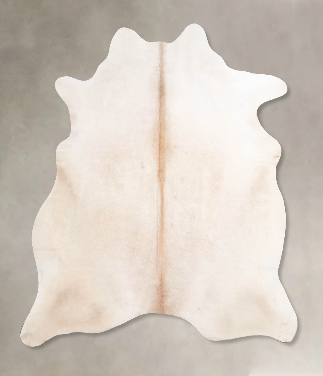 Ivory with Beige Large Brazilian Cowhide Rug 6'2"H x 5'11"W #A46614 by