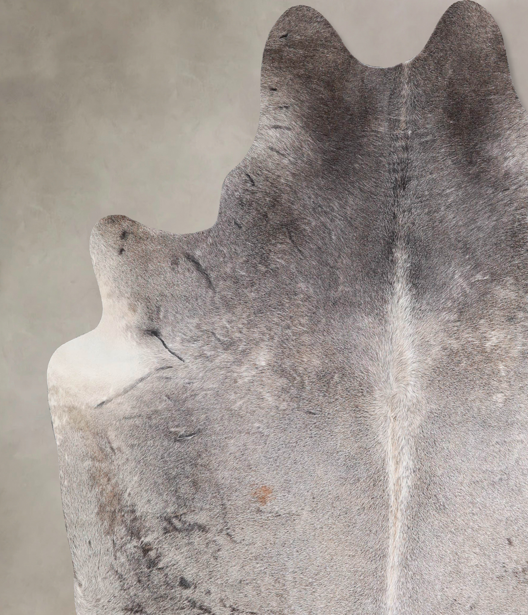 Medium Grey X-Large Brazilian Cowhide Rug 6'11"H x 6'2"W #A46615 by Hu