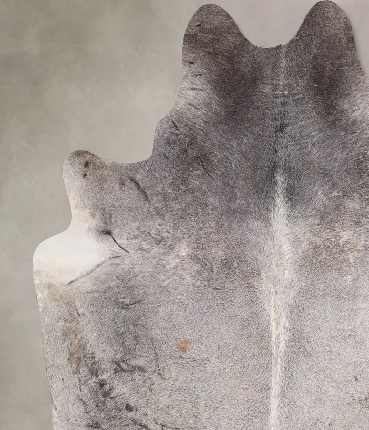 Medium Grey X-Large Brazilian Cowhide Rug 6'11"H x 6'2"W #A46615 by Hudson Hides