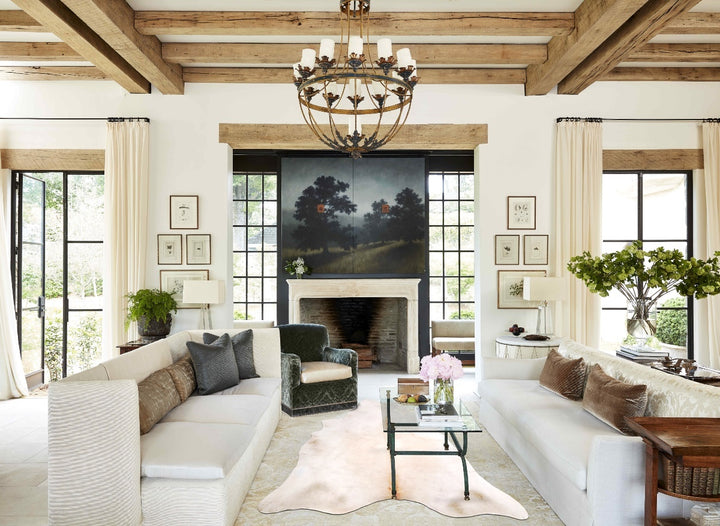 Champagne X-Large Brazilian Cowhide Rug 6'11"H x 6'2"W #A46625 by Hudson Hides