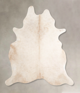 Champagne X-Large Brazilian Cowhide Rug 7'0"H x 5'11"W #A46639 by Hudson Hides