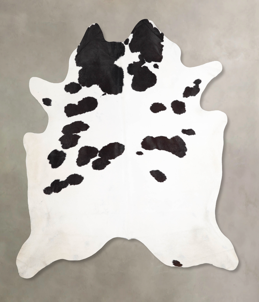 Black and White XX-Large Brazilian Cowhide Rug 8'1"H x 6'10"W #A46642 by Hudson Hides