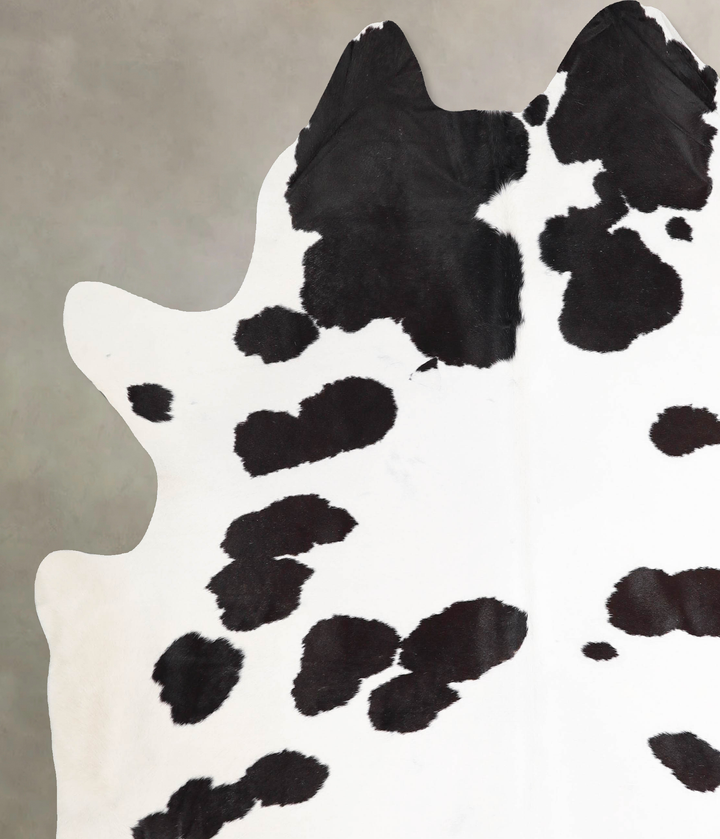 Black and White XX-Large Brazilian Cowhide Rug 8'1"H x 6'10"W #A46642 by Hudson Hides