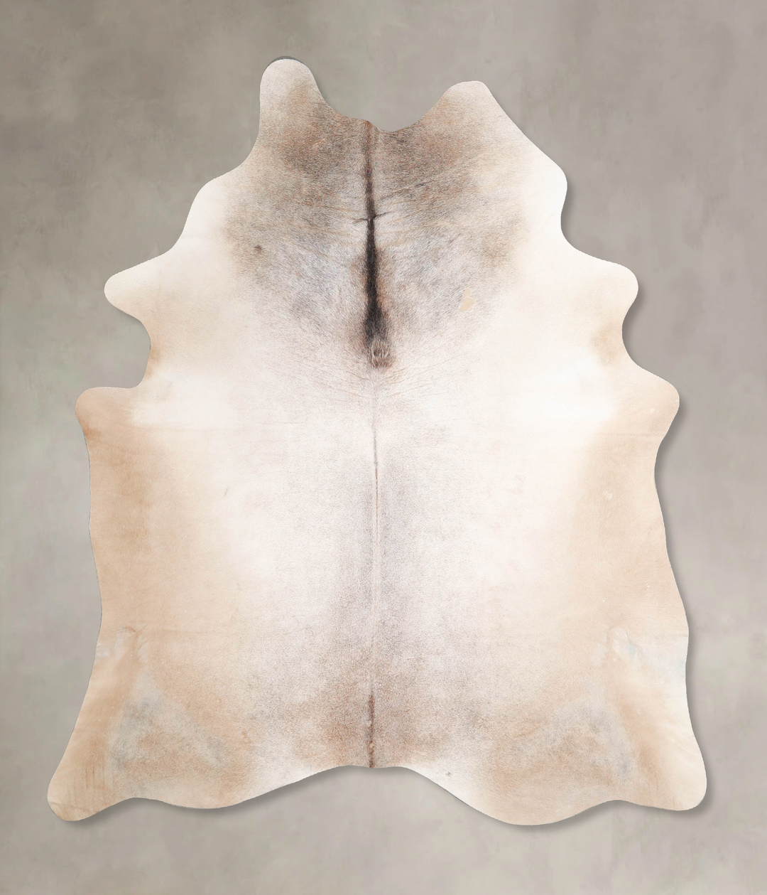 Grey with Beige X-Large Brazilian Cowhide Rug 6'11"H x 5'10"W #A46648 