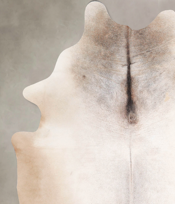 Grey with Beige X-Large Brazilian Cowhide Rug 6'11"H x 5'10"W #A46648 by Hudson Hides