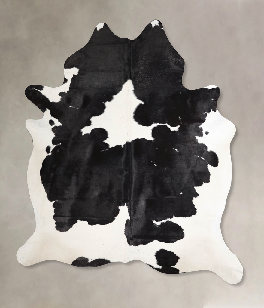 Black and White XX-Large Brazilian Cowhide Rug 8'1"H x 6'8"W #A46657 by Hudson Hides