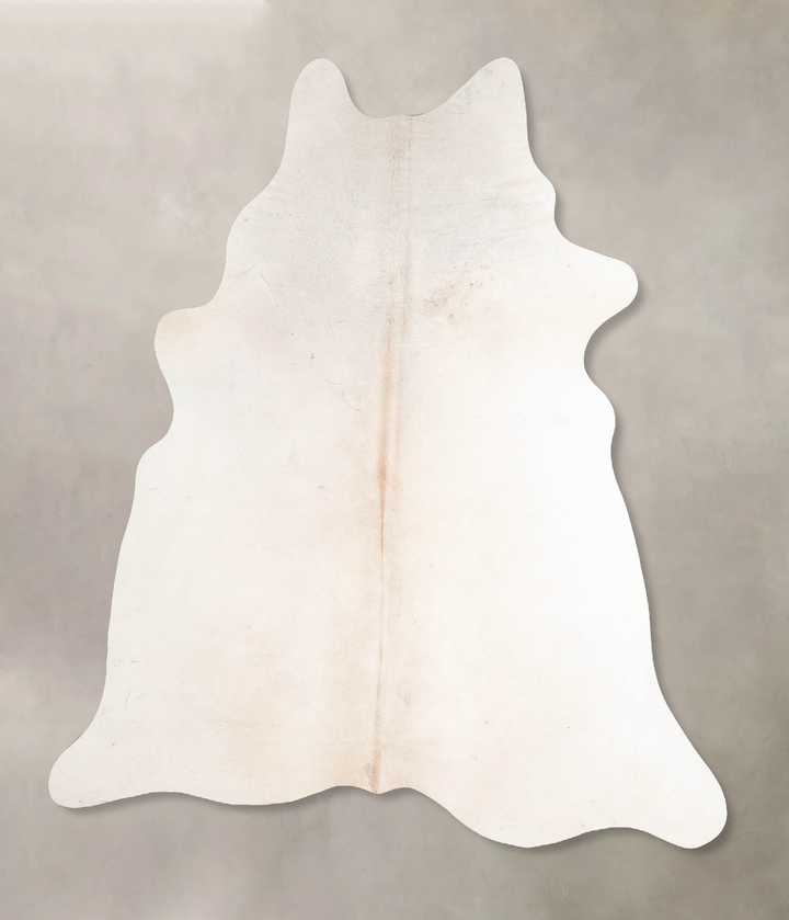 Ivory with Beige Large Brazilian Cowhide Rug 6'9"H x 5'9"W #A46663 by Hudson Hides