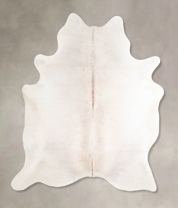 Ivory with Beige Large Brazilian Cowhide Rug 6'10"H x 5'10"W #A46669 by Hudson Hides