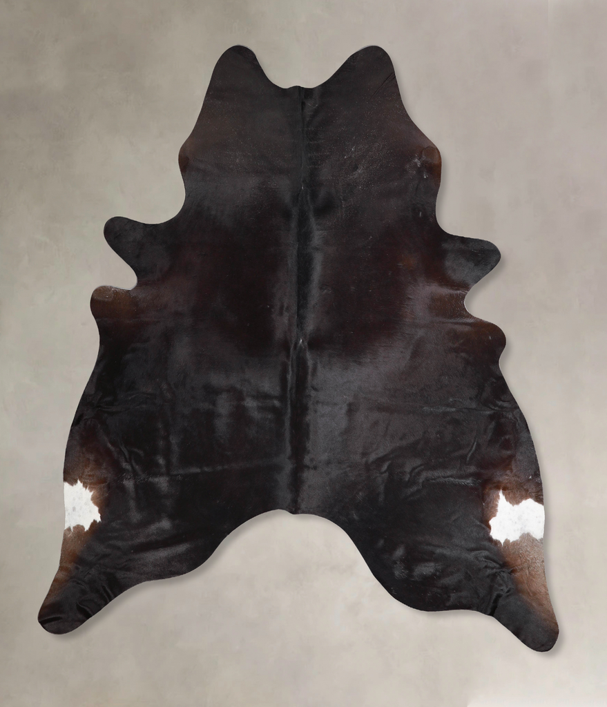 Solid Black XX-Large Brazilian Cowhide Rug 7'11"H x 6'5"W #A46683 by Hudson Hides