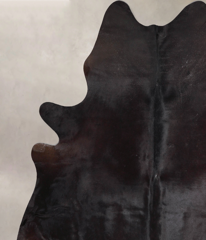 Solid Black XX-Large Brazilian Cowhide Rug 7'11"H x 6'5"W #A46683 by Hudson Hides