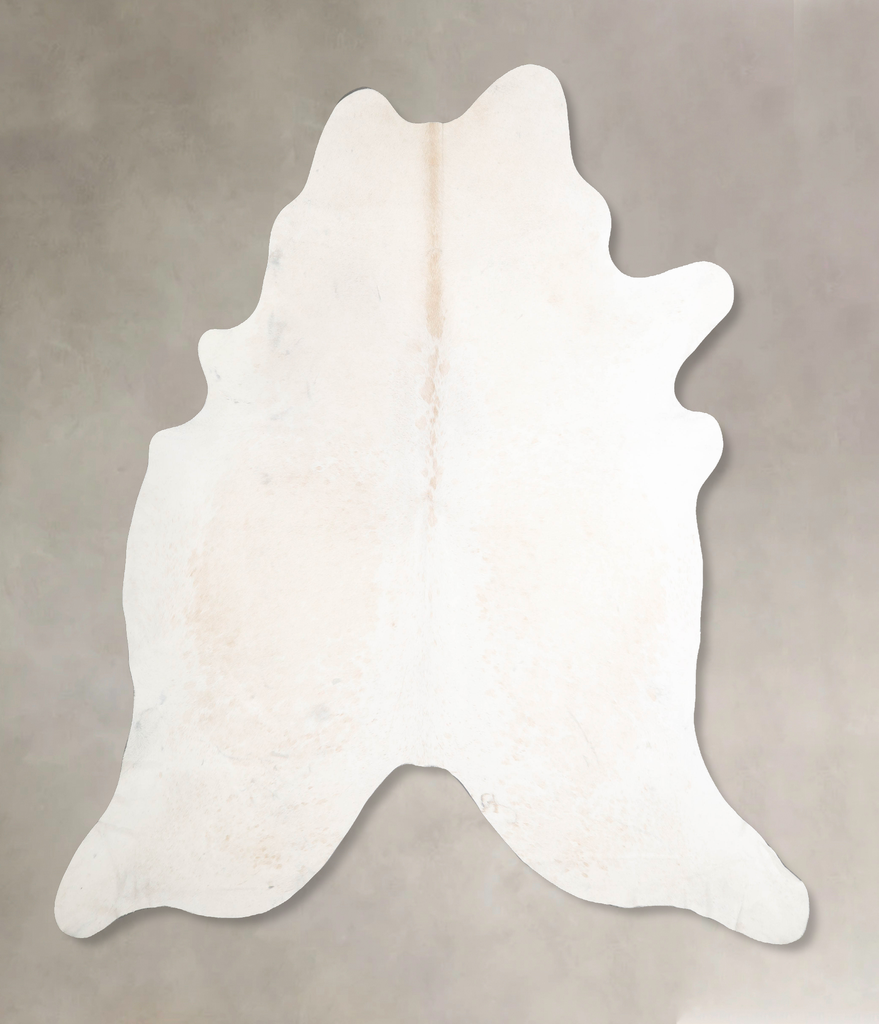 Beige and White XX-Large Brazilian Cowhide Rug 7'10"H x 7'4"W #A46714 by Hudson Hides