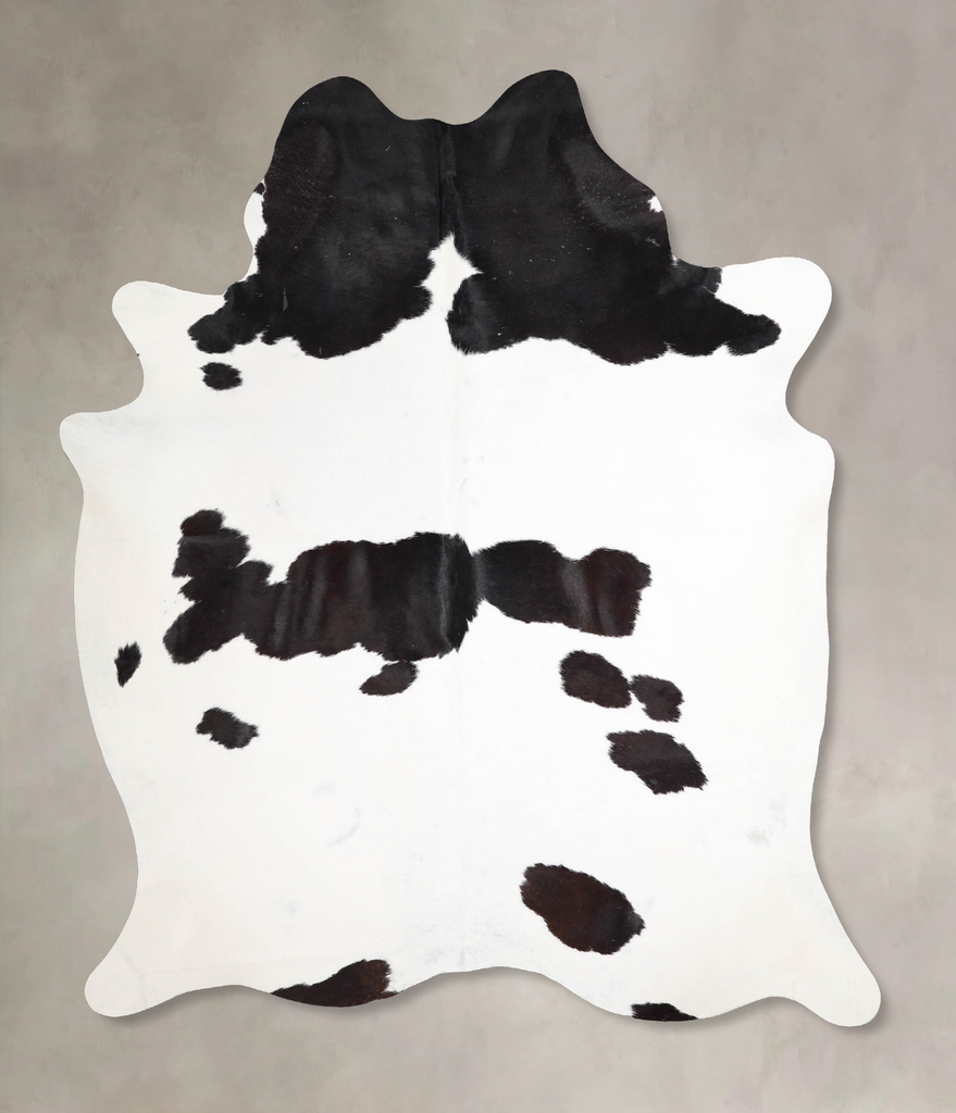 Black and White X-Large Brazilian Cowhide Rug 7'8"H x 6'4"W #A46724 by Hudson Hides