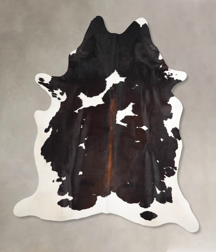 Chocolate and White X-Large Brazilian Cowhide Rug 7'6"H x 6'3"W #A46727 by Hudson Hides