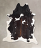 Chocolate and White X-Large Brazilian Cowhide Rug 7'6