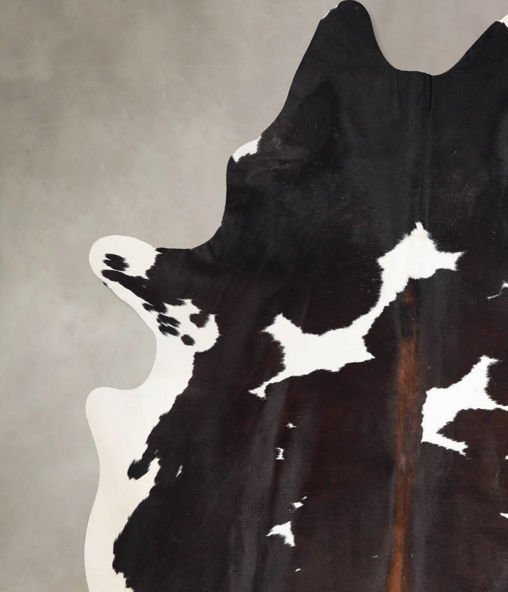 Chocolate and White X-Large Brazilian Cowhide Rug 7'6"H x 6'3"W #A46727 by Hudson Hides