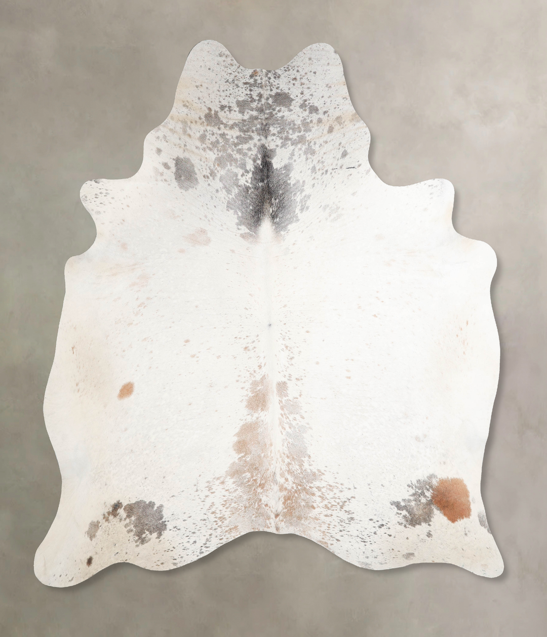 Grey with Beige X-Large Brazilian Cowhide Rug 7'6"H x 6'5"W #A46728 by