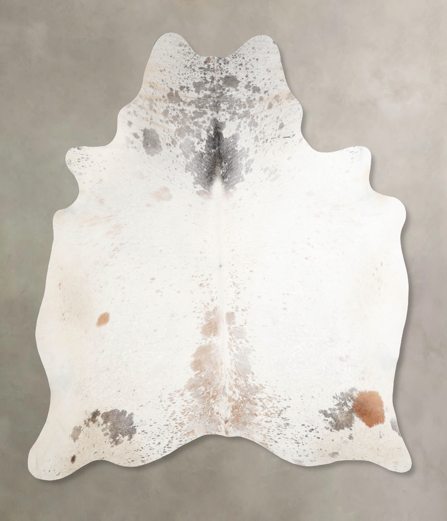 Grey with Beige X-Large Brazilian Cowhide Rug 7'6"H x 6'5"W #A46728 by Hudson Hides