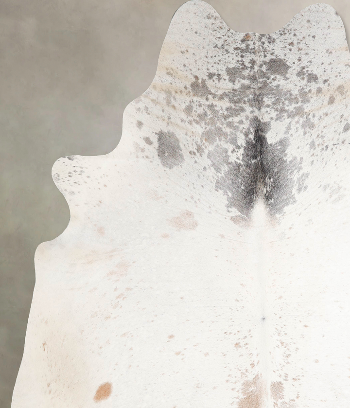 Grey with Beige X-Large Brazilian Cowhide Rug 7'6"H x 6'5"W #A46728 by Hudson Hides