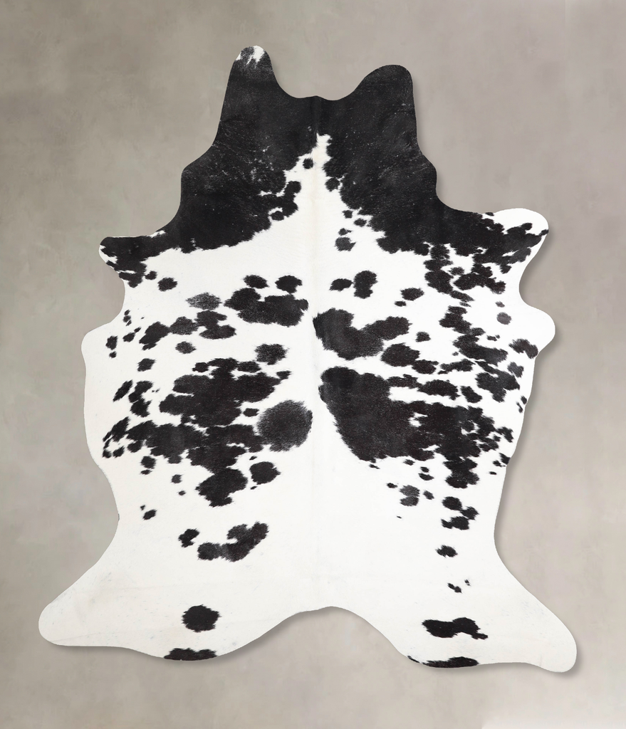 Black and White X-Large Brazilian Cowhide Rug 7'9"H x 5'11"W #A46730 by Hudson Hides