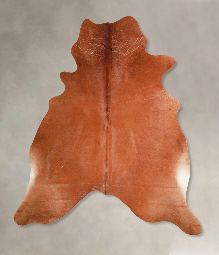 Solid Brown XX-Large Brazilian Cowhide Rug 7'6"H x 6'9"W #A46740 by Hudson Hides