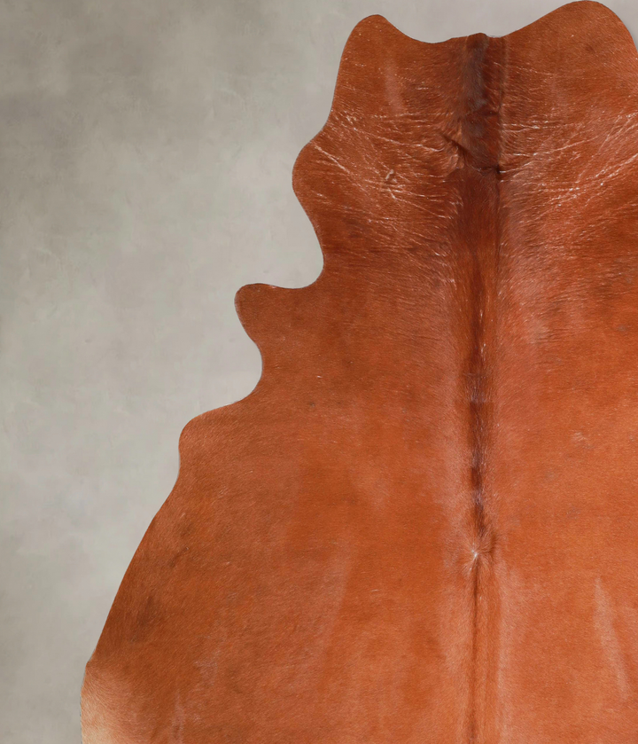 Solid Brown XX-Large Brazilian Cowhide Rug 7'6"H x 6'9"W #A46740 by Hudson Hides