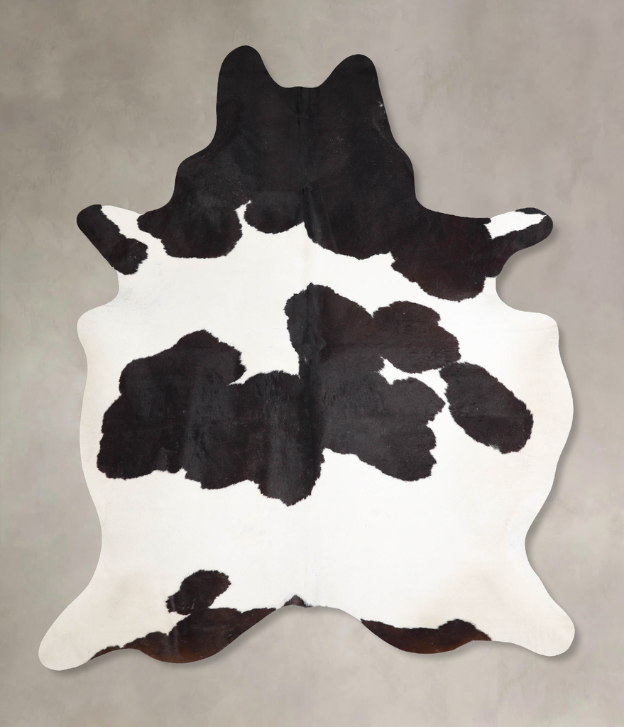 Black and White XX-Large Brazilian Cowhide Rug 8'1"H x 6'7"W #A46742 by Hudson Hides