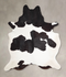 Black and White XX-Large Brazilian Cowhide Rug 8'1