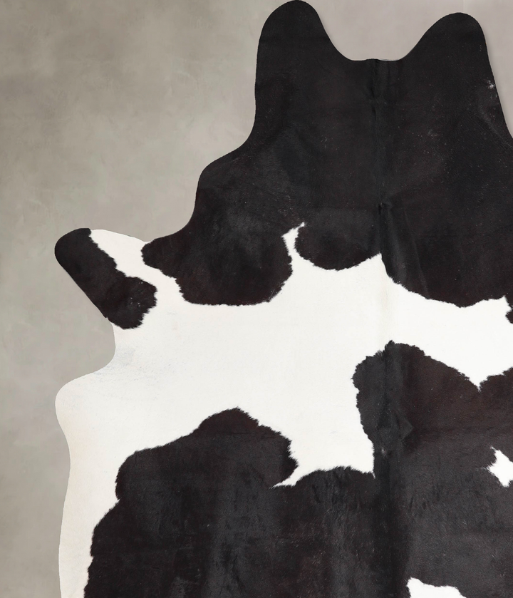 Black and White XX-Large Brazilian Cowhide Rug 8'1"H x 6'7"W #A46742 by Hudson Hides