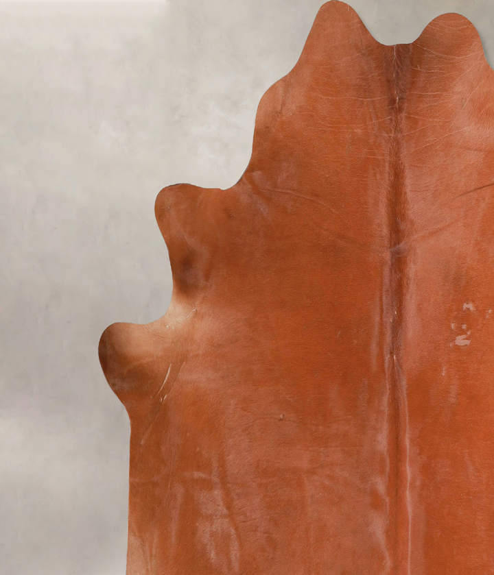 Solid Brown XX-Large Brazilian Cowhide Rug 7'2"H x 7'0"W #A46750 by Hudson Hides