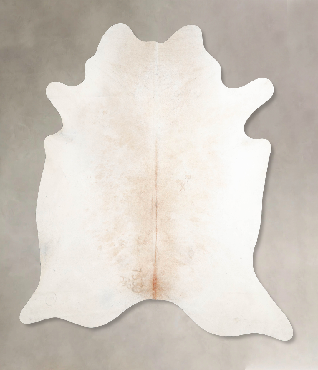 Ivory with Beige XX-Large Brazilian Cowhide Rug 7'11"H x 7'1"W #A46758