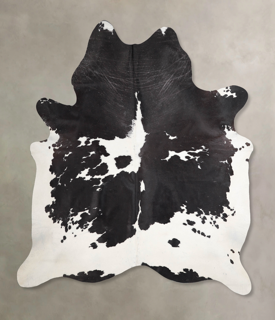 Black and White X-Large Brazilian Cowhide Rug 7'6"H x 6'5"W #A46759 by Hudson Hides