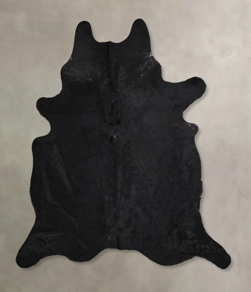 Solid Black XX-Large Brazilian Cowhide Rug 8'2"H x 6'10"W #A46767 by Hudson Hides