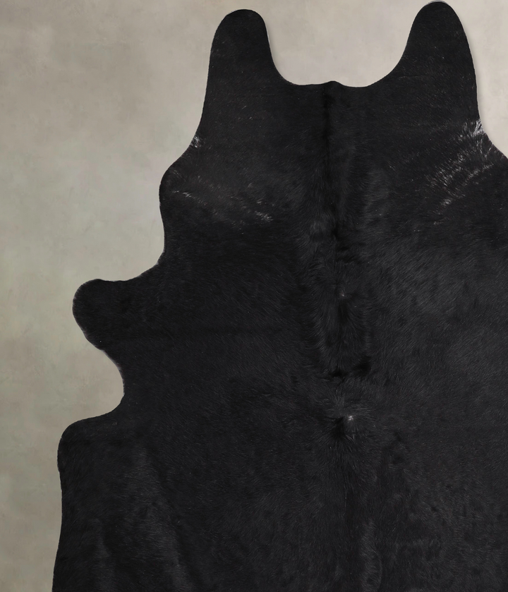 Solid Black XX-Large Brazilian Cowhide Rug 8'2"H x 6'10"W #A46767 by Hudson Hides